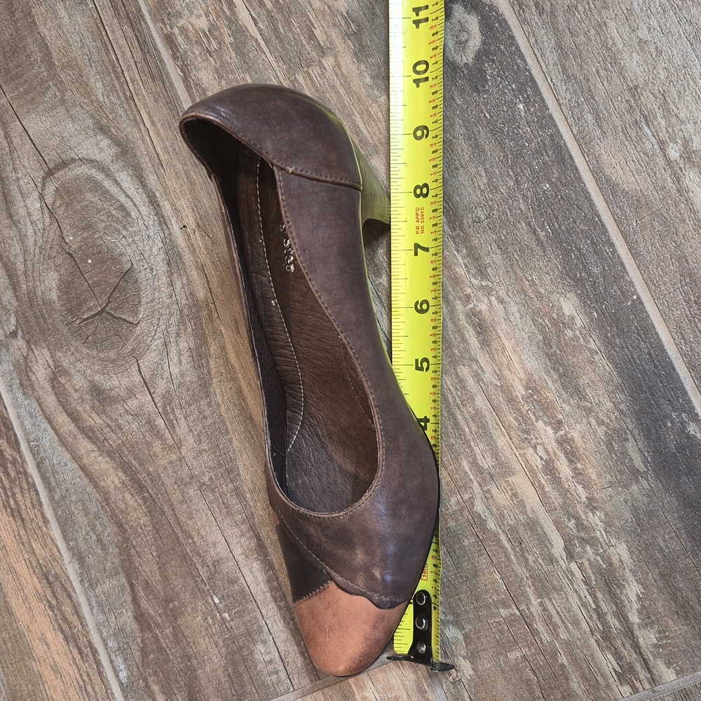 Spring Step Mirth Bohemian Leather Pumps in Two-Tone Brown, Size 37, Size 7 - Picture 12 of 16